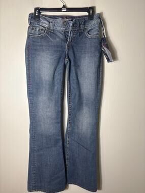 NWT 1921 Western Glove Works Medium Wash Flare Let Blue Jeans Sz 26/34